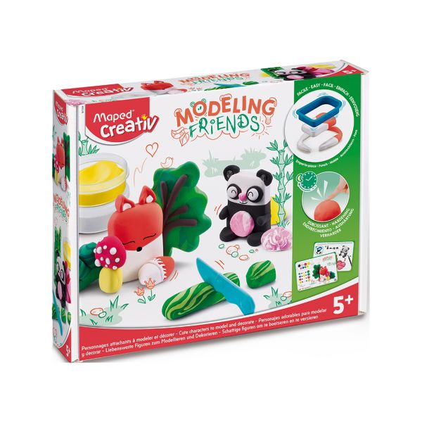 Комплект за моделиране MAPED Creative. Modeling Friends: лисиче и панда. Възраст: 5+ год.