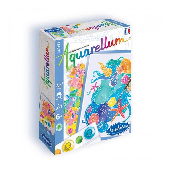 Комплект за оцветяване с акварелни бои. Еднорози Мини. Възраст: +6 год. /6006/