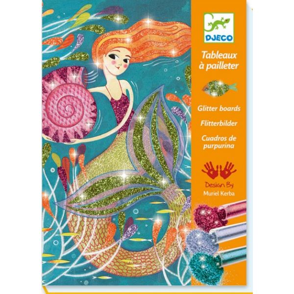 Комплект за рисуване с брокат Mermaid lights. Възраст: 7-13 год. /DJ09507/, “Djeco“