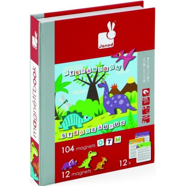 Магнити Dinosaurs. 128 части. Възраст: 3-8 год. /JO2816/, “Janod“