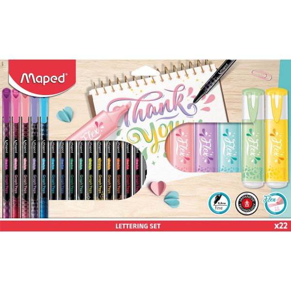 Maped Lettering & Calligraphy Set, 22 части
