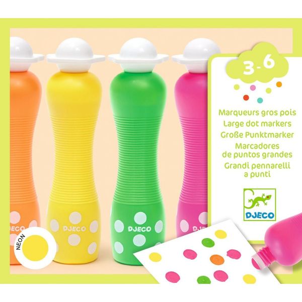 Маркери за оцветяване с точки неонови цветове. /DJ09059/