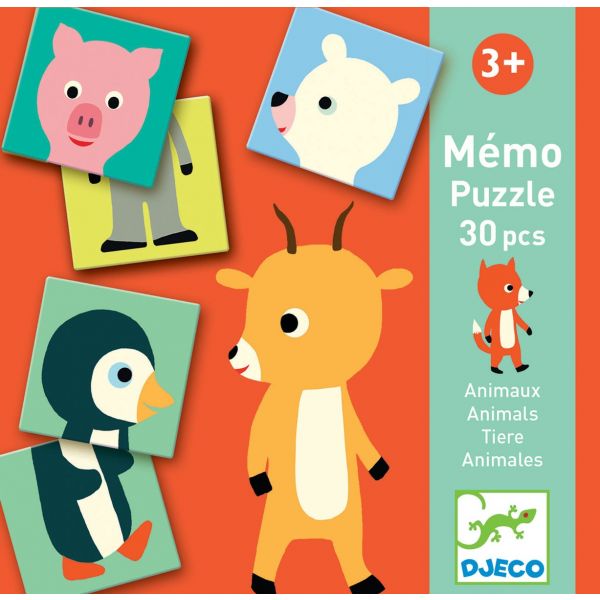 Игра Memo Animals Puzzle. Възраст: 3+ год. /DJ08126/, “Djeco“