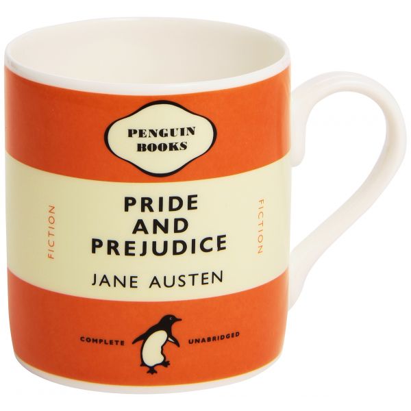 MUG PRIDE AND PREJUDICE - Jane Austen. Orange