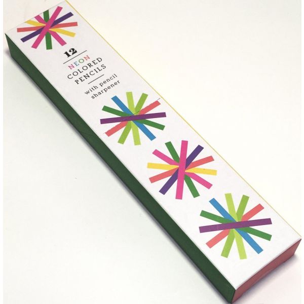 NEON COLORED PENCIL SET WITH PENCIL SHARPENER