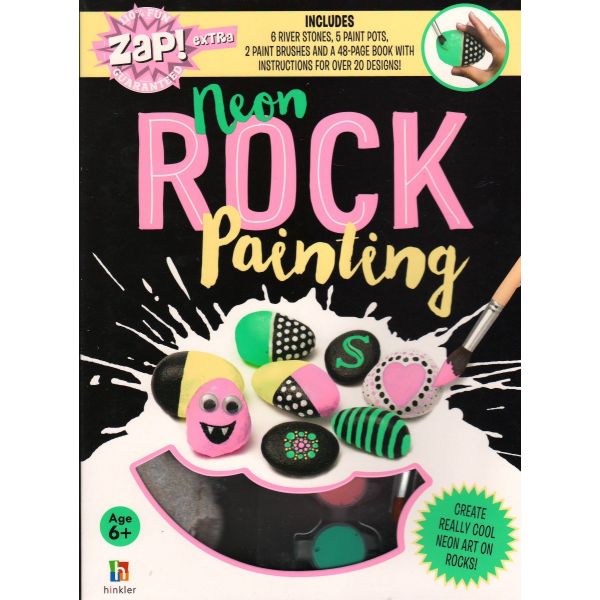 NEON ROCK PAINTING. “Zap! Extra“