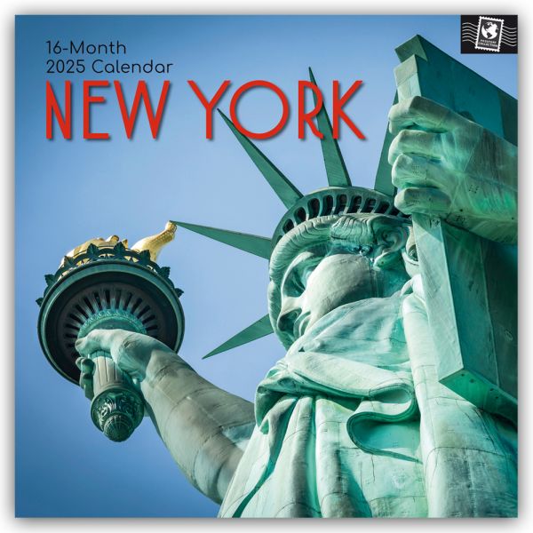 New York 16-Month Square Wall Calendar 2025