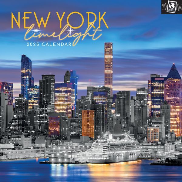 New York Limelight 16-Month Square Wall Calendar 2025