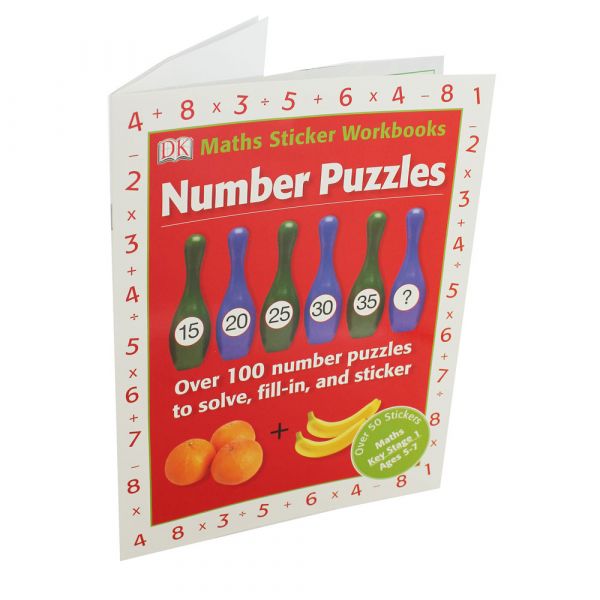 NUMBER PUZZLES. “DK Maths Sticker Workbooks“