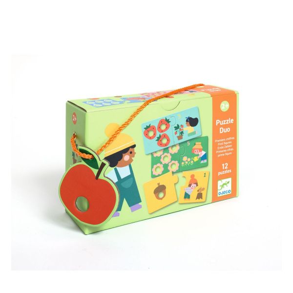 Пъзел дуо: Първи цифри, 10 пъзела. Възраст: 2+ год. /DJ08272/