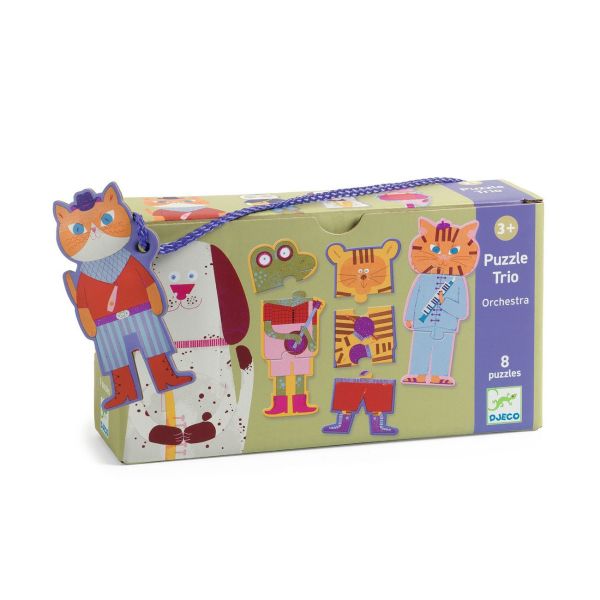 Пъзел трио: Оркестър, 8 пъзела. Възраст: 3+ год. /DJ08229/