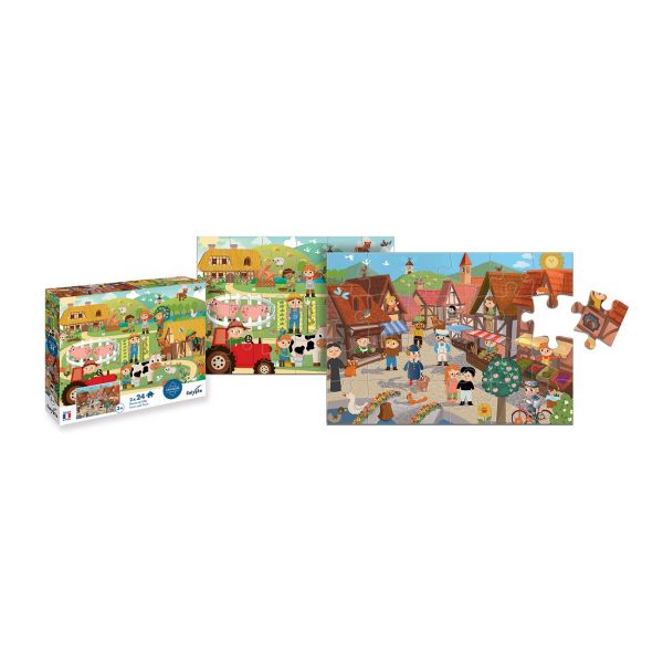 Пъзел Живот във фермата, 2 броя х 24 части. Възраст: 3+ год. /7707/