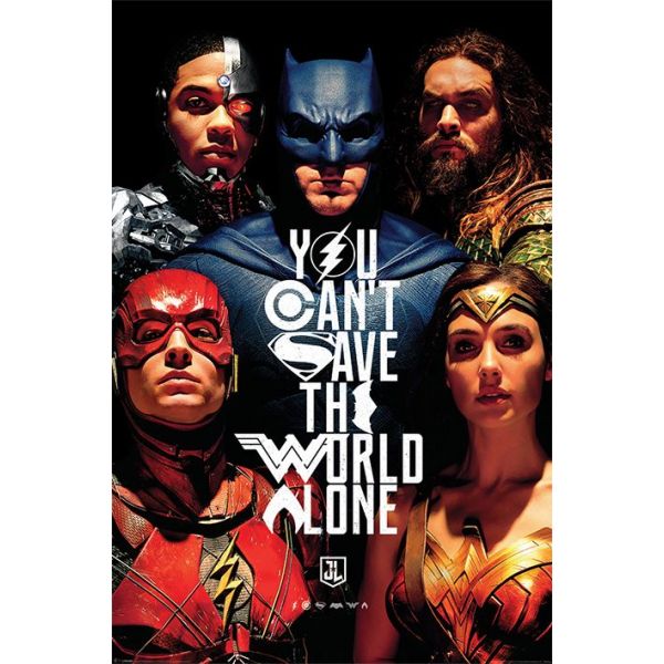 JUSTICE LEAGUE MOVIE SAVE THE WORLD MAXI POSTER