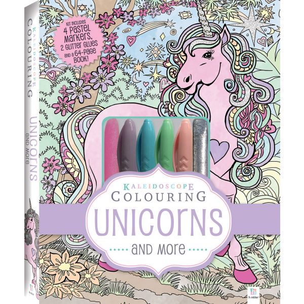 PASTEL COLOURING KIT: Unicorns and More. “Kaleidoscope“