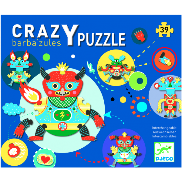 Пъзел Гигант Crazy Puzzle Barbazules. 39 части. Възраст: +3 год. /DJ07119/, “Djeco“