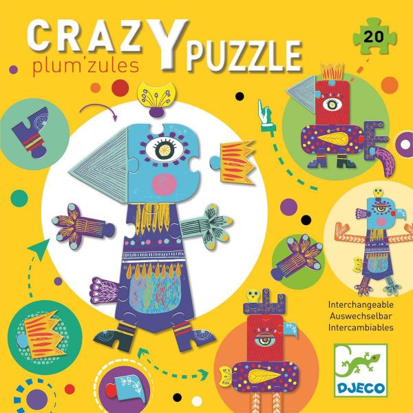Пъзел Гигант Crazy Puzzle Plum`zules. 20 части. Възраст: +3 год. /DJ07124/, “Djeco“