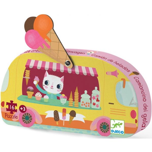 Пъзел Ice Cream Truck. 16 части. Възраст: +3 год. /DJ07264/, “Djeco“