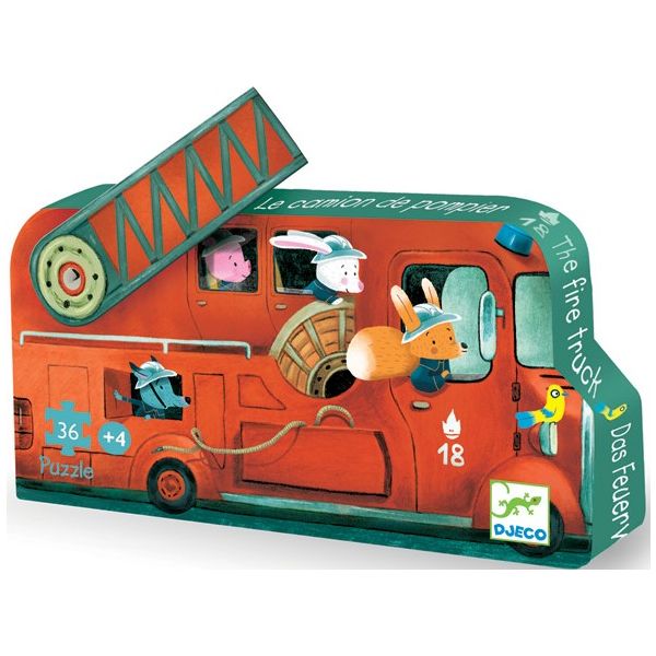 Пъзел The Fire Truck. 16 части. Възраст: +3 год. /DJ07269/, “Djeco“