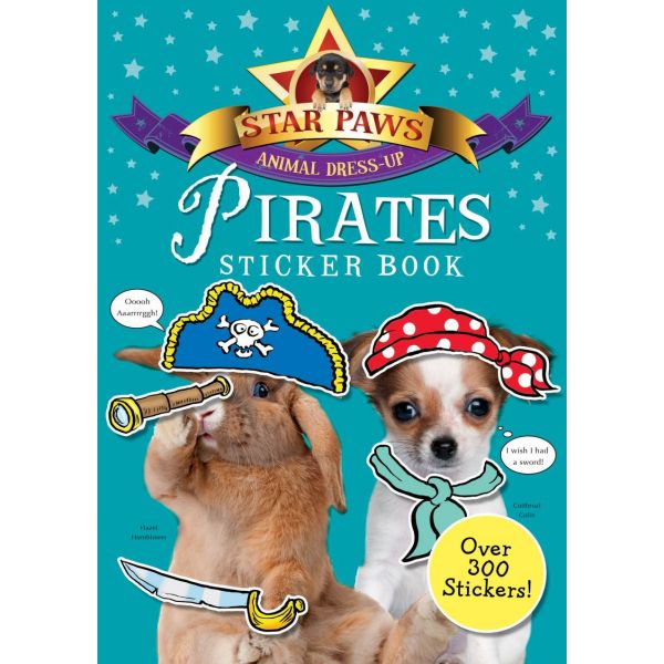 PIRATES STICKER BOOK. “Star Paws“: An Animal Dress-Up Sticker Book