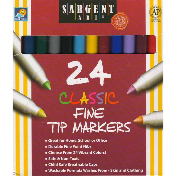 SARGENT ART 24 CLASSIC FINE TIP MARKERS