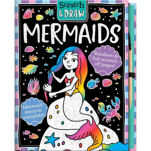 SCRATCH AND DRAW: Mermaids- Scratch Art Activity Book