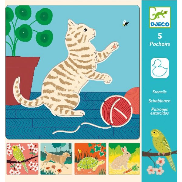 Шаблони Cute Companions. 5 бр. Възраст: 4-8 год. /DJ08820/, “Djeco“