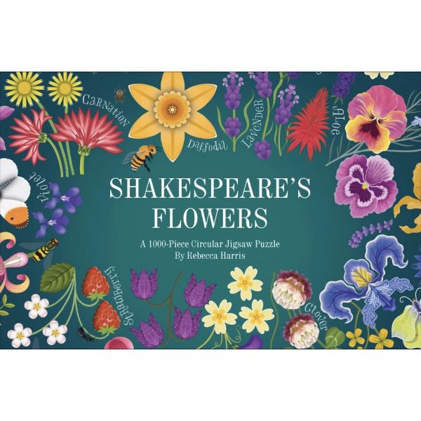Shakespeare`s Flowers: A 1000-Piece Circular Jigsaw Puzzle