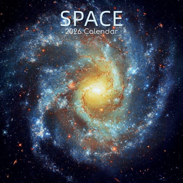 Space. 16-Month Square Wall Calendar 2026