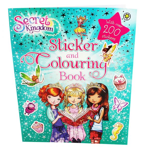 STICKER AND COLOURING BOOK. “Secret Kingdom“