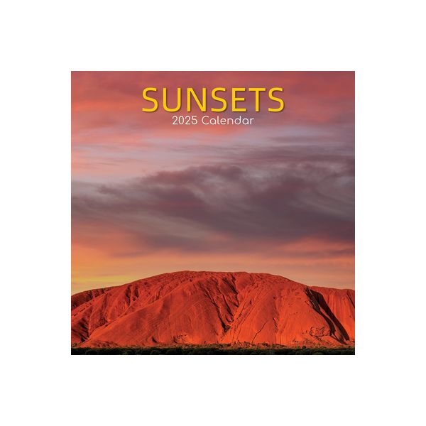 Sunsets 16-Month Square Wall Calendar 2025
