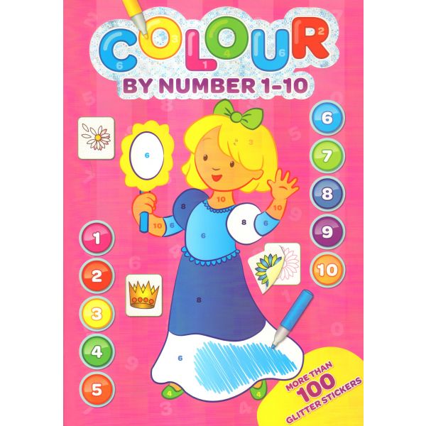 COLOUR BY NUMBERS 1-20: PinkCover