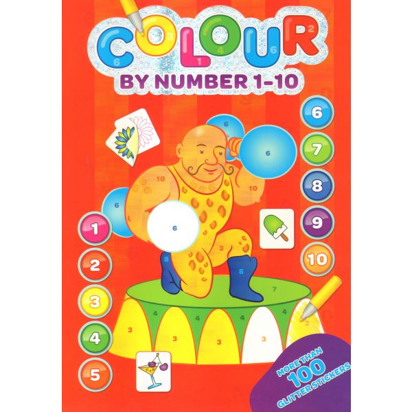 COLOUR BY NUMBERS 1-20: Red Cover