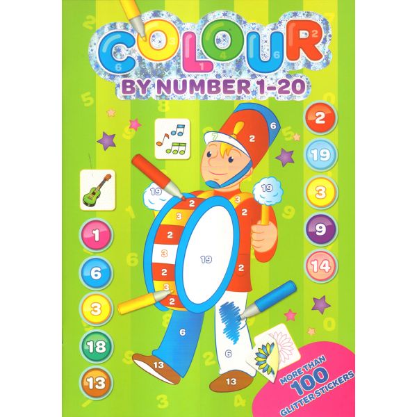 COLOUR BY NUMBERS 1-20: Green Cover
