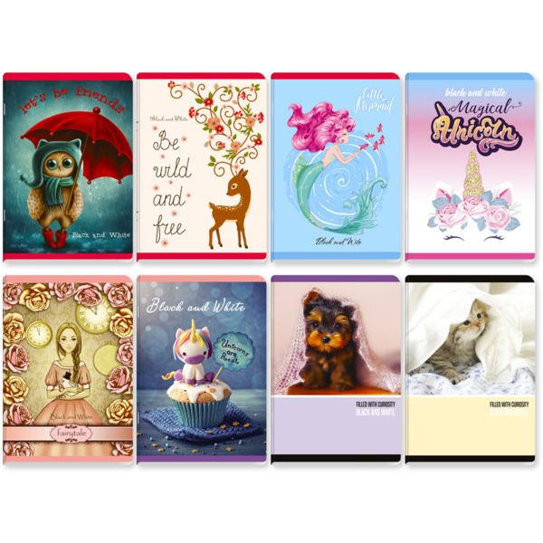 Тетрадка А5, B&W  24л. МКВ.офсет