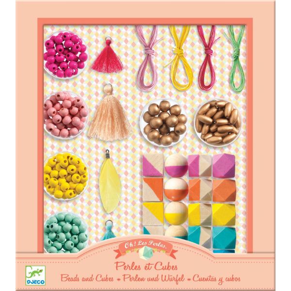 Игра създай бижута Beads and Cubes. Възраст: 8-13 год. /DJ09800/, “Djeco“