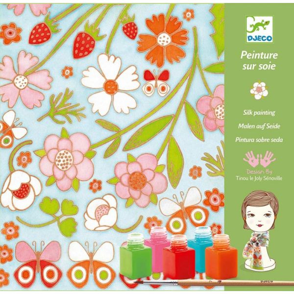 Комплект нарисувай копринен шал Butterflies. Възраст: 8-14 год. /DJ09852/, “Djeco“