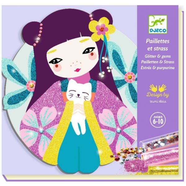 Комплект за рисуване с брокат Onnanoko. Възраст: 6-10 год.. /DJ09523/