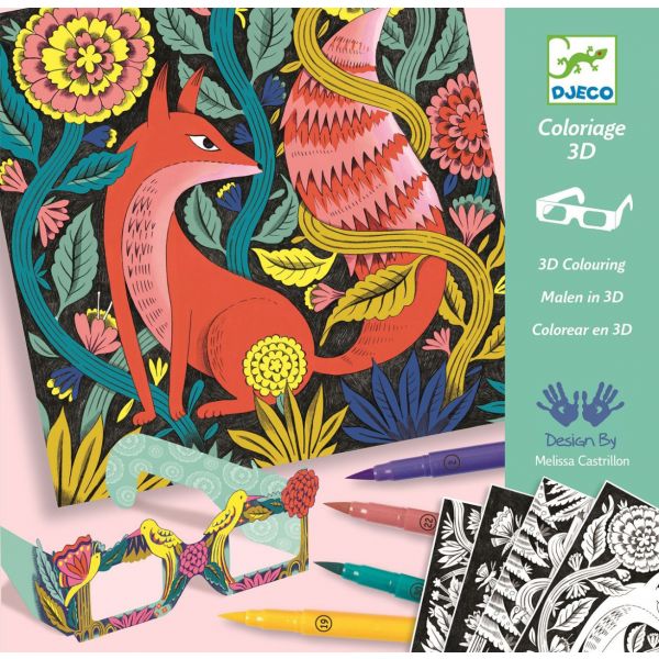 Комплект за рисуване 3D Fantasy Forest. Възраст: 7-13 год. /DJ08652/, “Djeco“