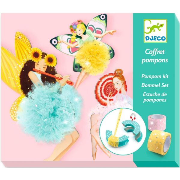 Комплект за тъкане Fairy Pompoms. Възраст: 7-13 год. /DJ09836/, “Djeco“