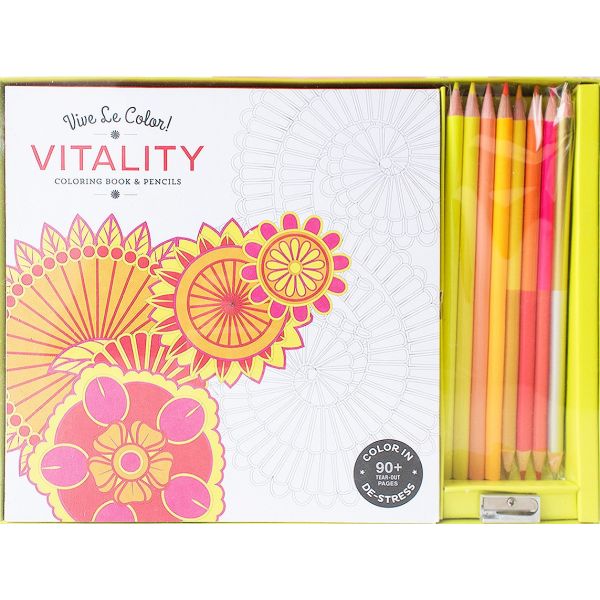 VITALITY. “Vive le Color!“: Coloring Book and Pencils