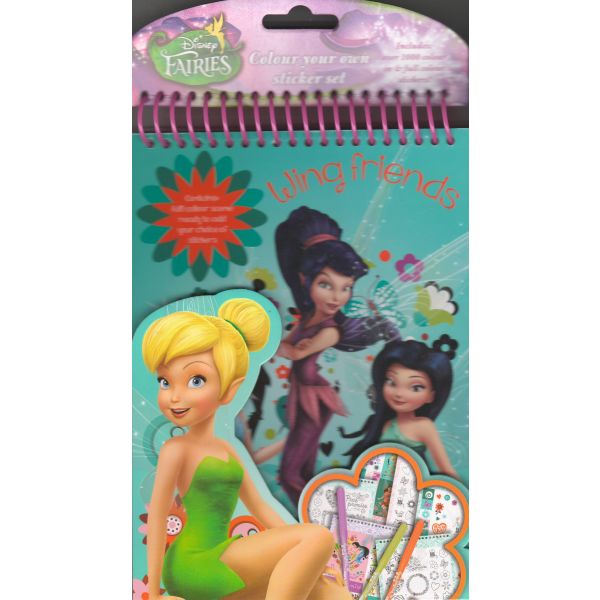 WING FRIENDS: Colour Your Own Sticker Set. “Disney Fairies“