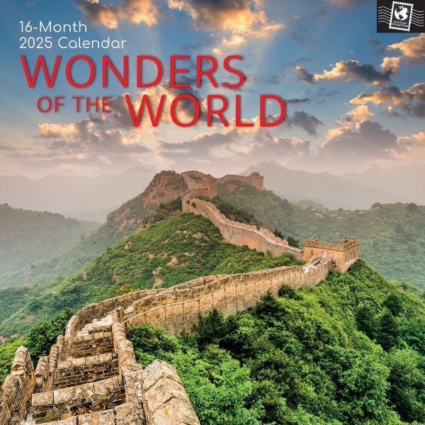 Wonders of the World 16-Month Square Wall Calendar 2025