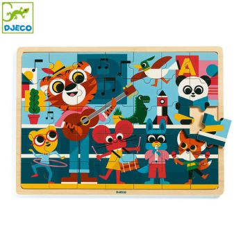 Пъзел дървен Woodytwis. Възраст:+18м. /DJ06416/, “Djeco“