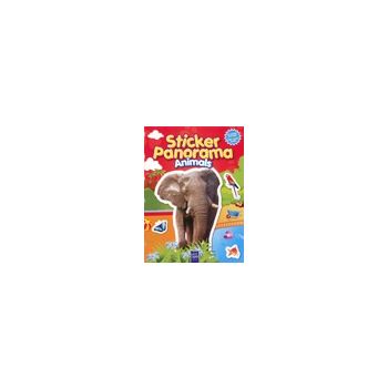STICKER PANORAMA ANIMALS RED