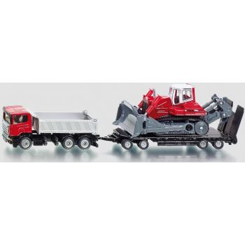 1854 Играчка Truck with Trailer and Compact Excavator