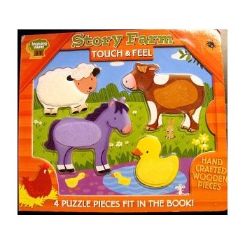 STORY FARM TOUCH & FEEL: Wood Puzzle Board Book