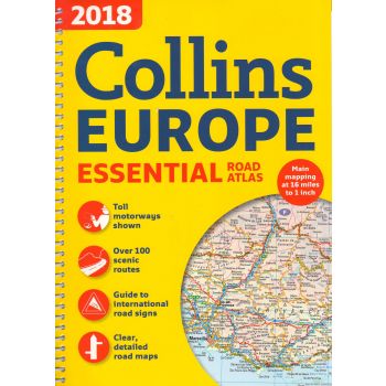 2018 COLLINS EUROPE: Essential Road Atlas