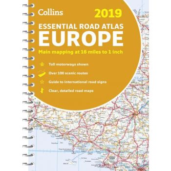 2019 COLLINS EUROPE: Essential Road Atlas