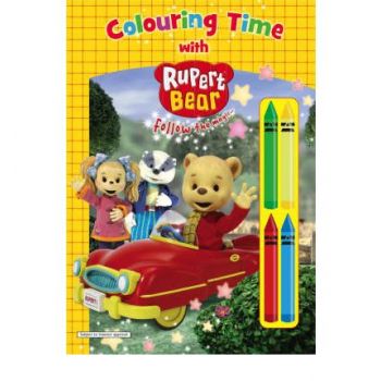 COLOURING TIME WITH RUPERT BEAR.