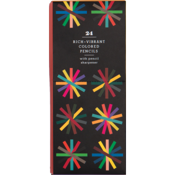 24 PIECE COLORED PENCIL SET WITH SHARPENER